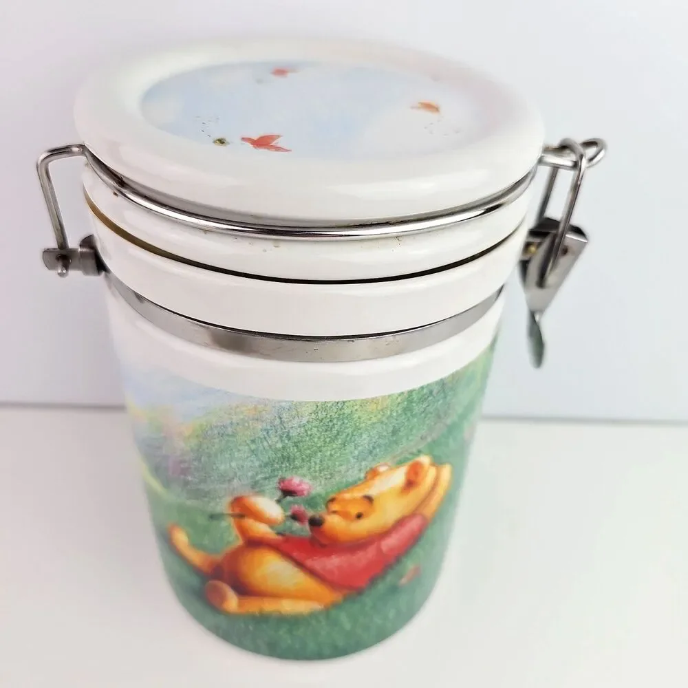 Disney Winnie the Pooh Canister 8 inch Simply Pooh Made In Thailand Sealed Lid
